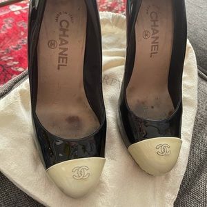 Chanel two tone heels